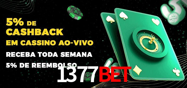 Promoções do cassino ao Vivo 1377BET